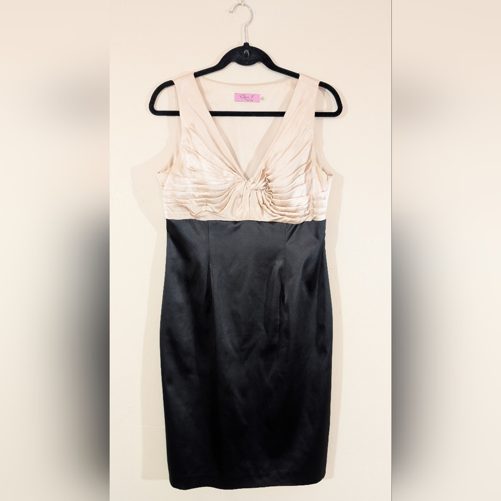 Elegant Black and Cream Dress